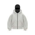 Stay Warm and Stylish: Men's Zip Hoodie with Hooded Face Mask for Casual Outdoor Activities