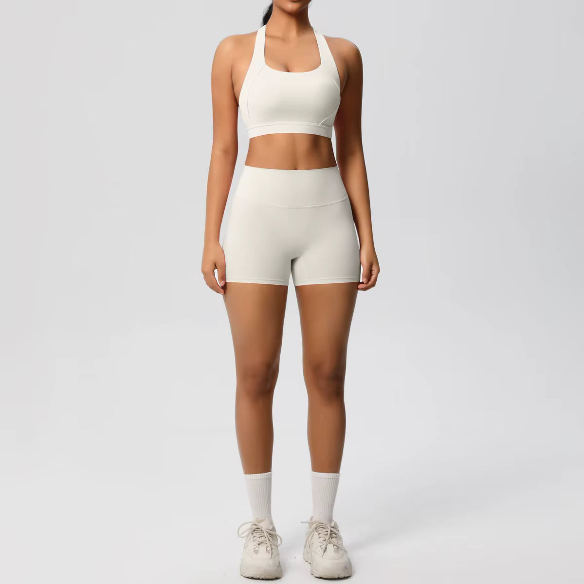 2 Pieces Set Breathable Active Wears Quick Dry Shorts Yoga Set for Women