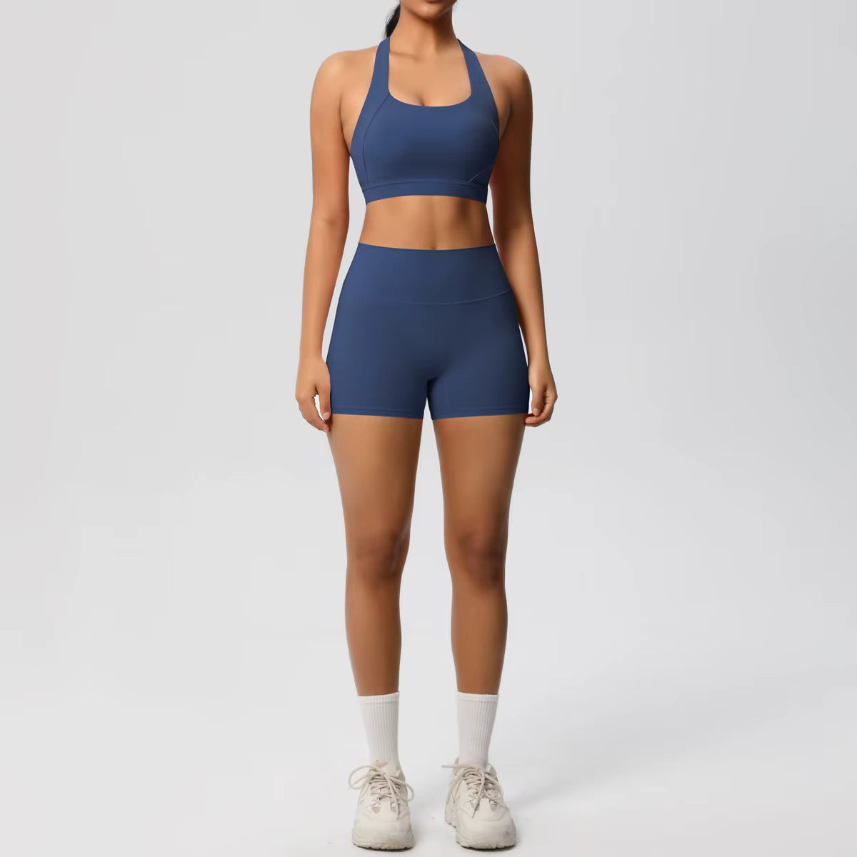 2 Pieces Set Breathable Active Wears Quick Dry Shorts Yoga Set for Women