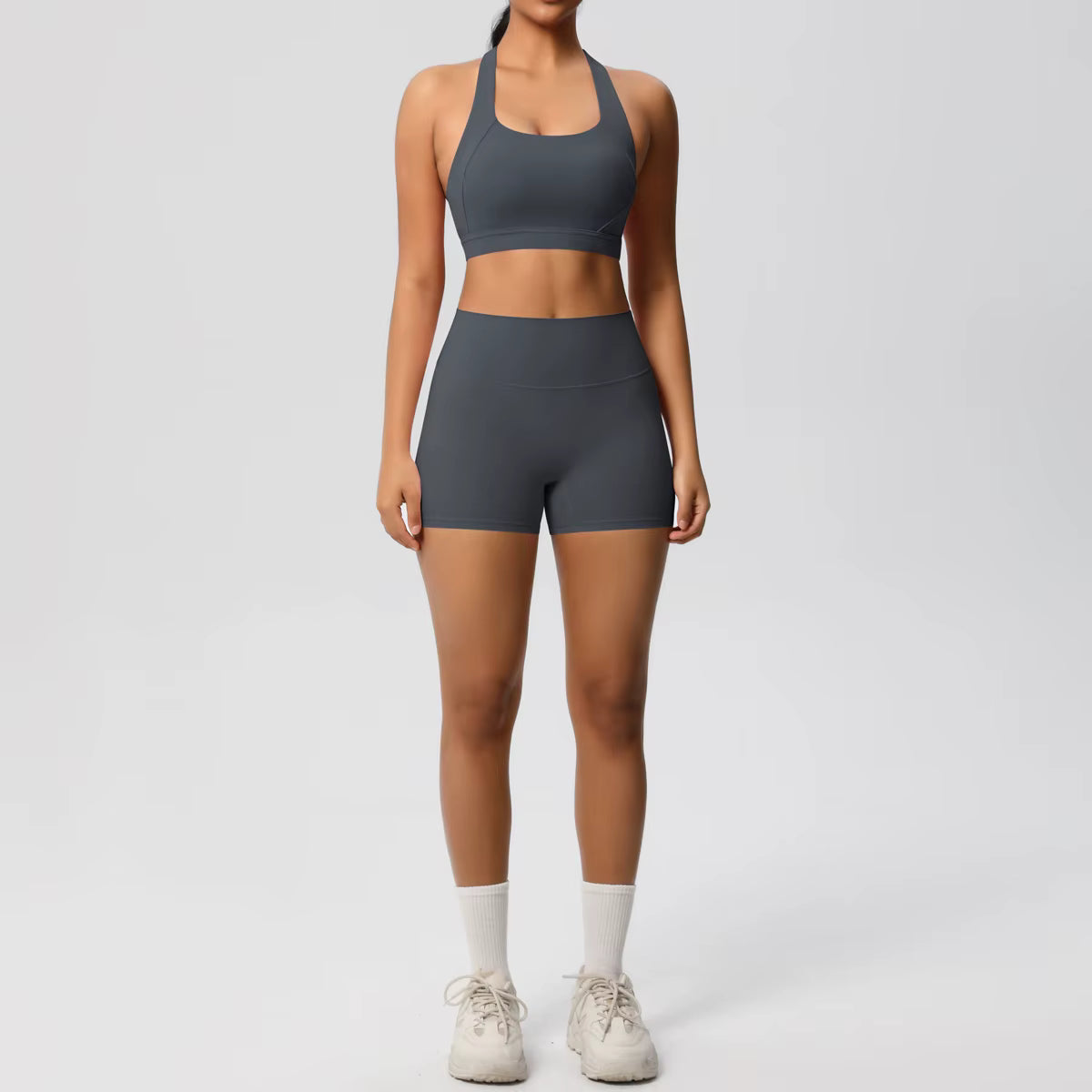 2 Pieces Set Breathable Active Wears Quick Dry Shorts Yoga Set for Women