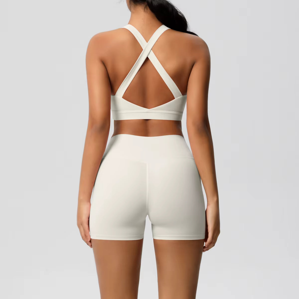 2 Pieces Set Breathable Active Wears Quick Dry Shorts Yoga Set for Women