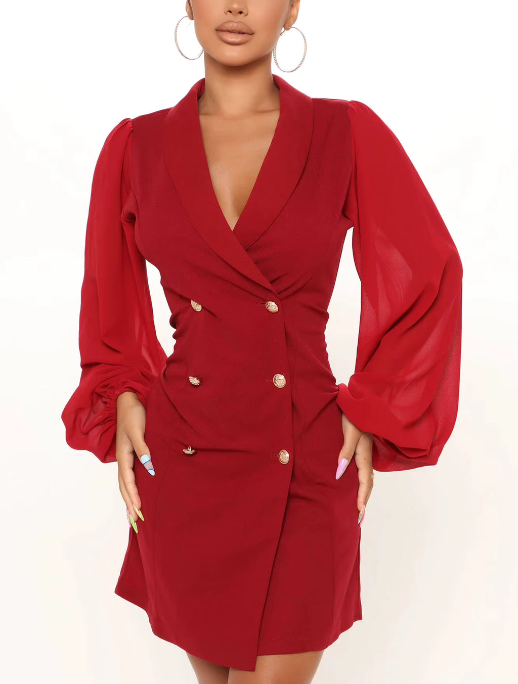 Black Dress Women Fashion Clothing Custom Logo High Quality Puff Sleeve Bodycon Women Office Dress Plus Size Women's Dresses