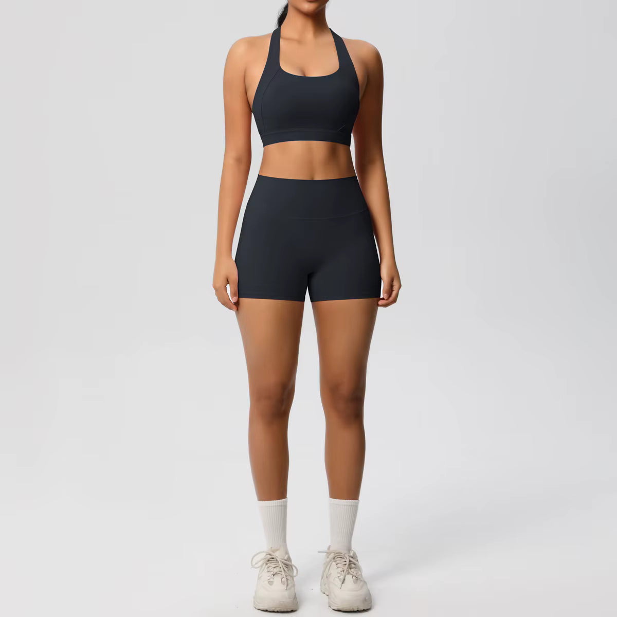 2 Pieces Set Breathable Active Wears Quick Dry Shorts Yoga Set for Women